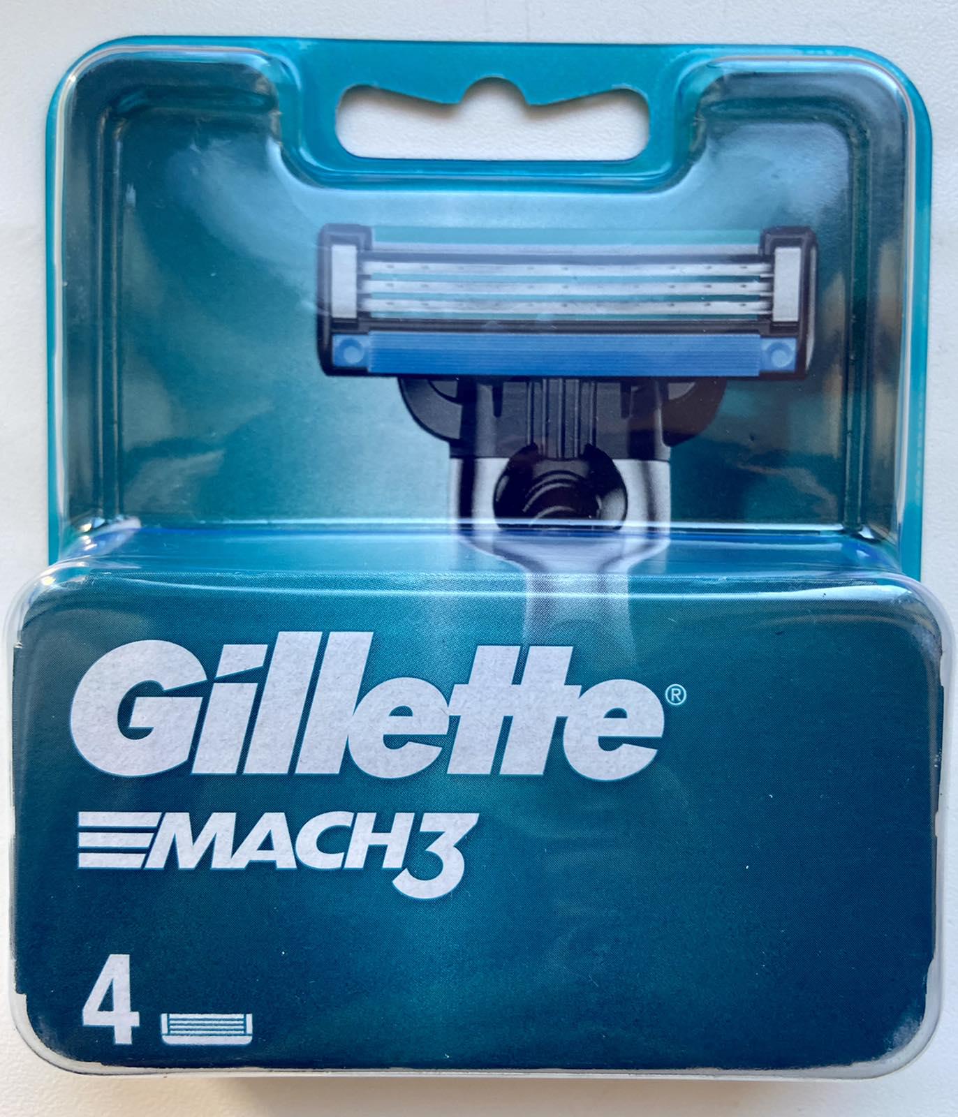 Картриджи для бритья сменные GILLETTE Mach 3 4 шт.