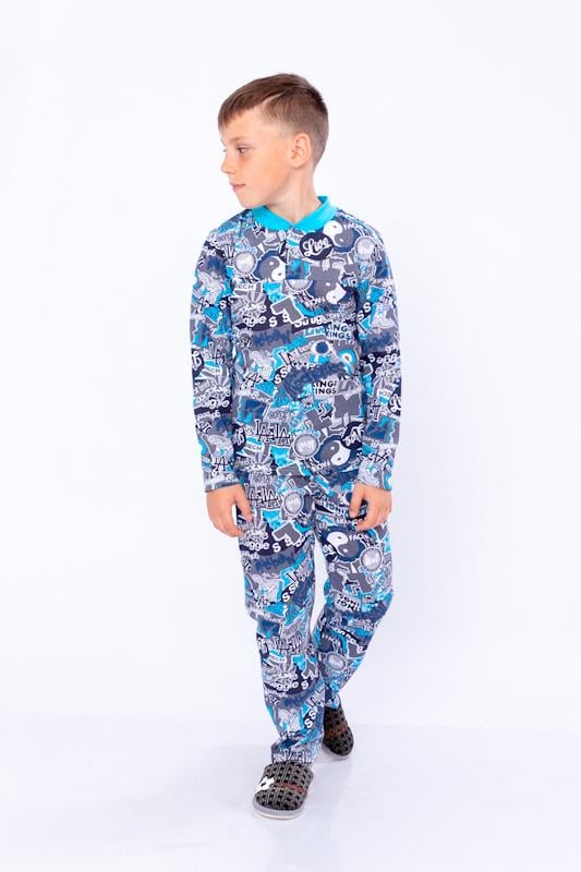 Пижама для мальчика Носи свое на 2 кнопках 128 см Синий (6077-002-4-v4)