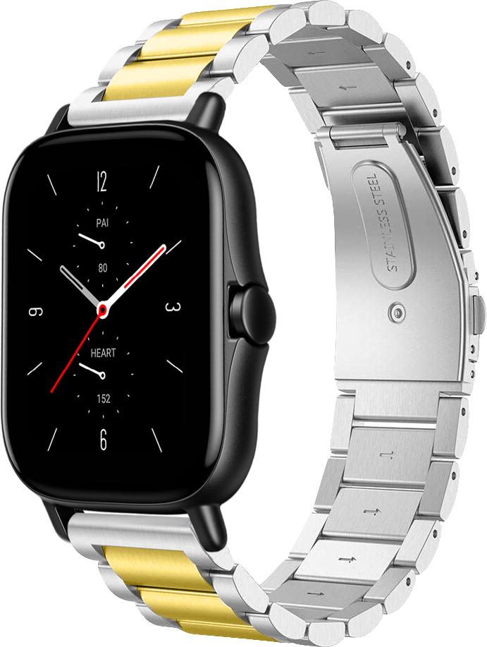 Металлический Ремешок Shain Line для Amazfit GTS 2e Silver Gold (28123-67)