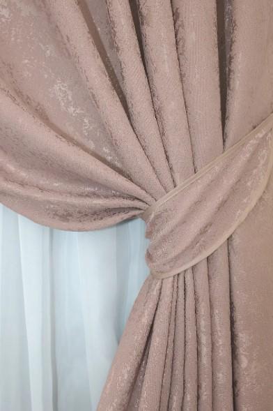 Тканина для штор льон Пудровий (1174ш) - фото 2 Тканина для штор льон Пудровий (1174ш) - фото 2