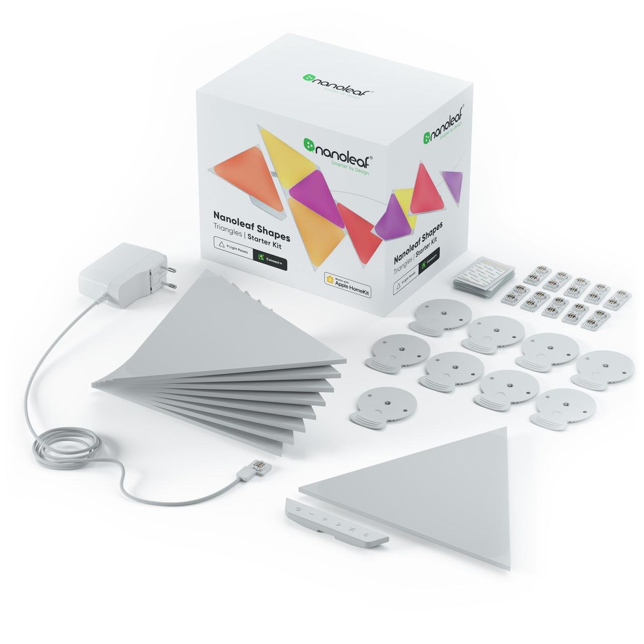 Розумна система освітлення Nanoleaf Shapes Triangles Starter Kit Apple Homekit 9 шт. (1340177810) - фото 1