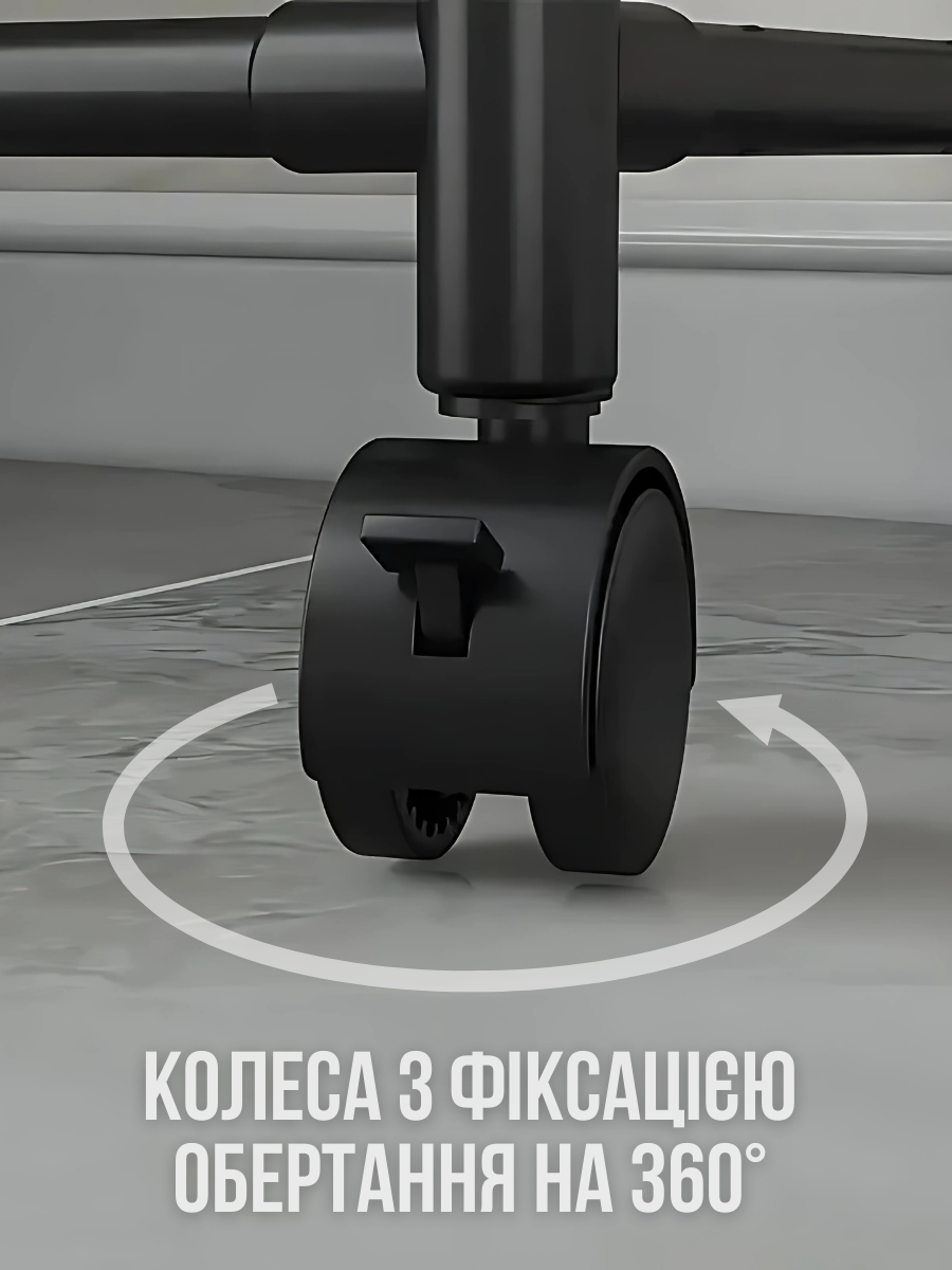 Етажерка-стелаж для зберігання з роликами 5-ярусів 120х50х26 см Чорний (9196654310) - фото 7