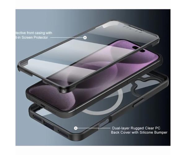 Чехол Double Shield 360 with Ring для iPhone 16 Plus Розовый - фото 2 Чехол Double Shield 360 with Ring для iPhone 16 Plus Розовый - фото 2
