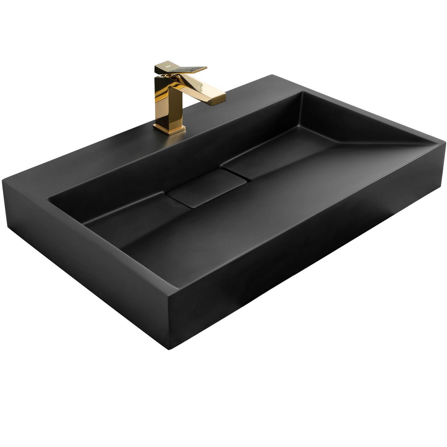 Умывальник накладной REA GOYA BLACK MAT REA-U8666 1000x460x140 мм Черный (133788)