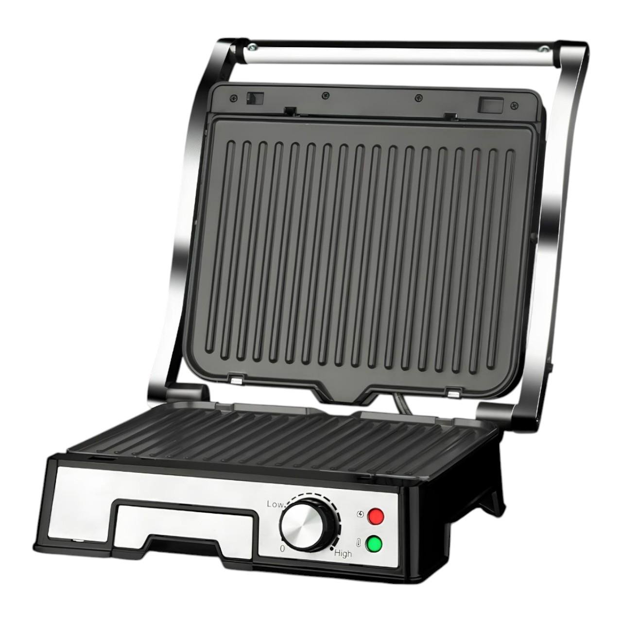 Гриль електричний притискний BITEK BT-2687 для приготування сендвічів та стейків з ребристою поверхнею (є243)