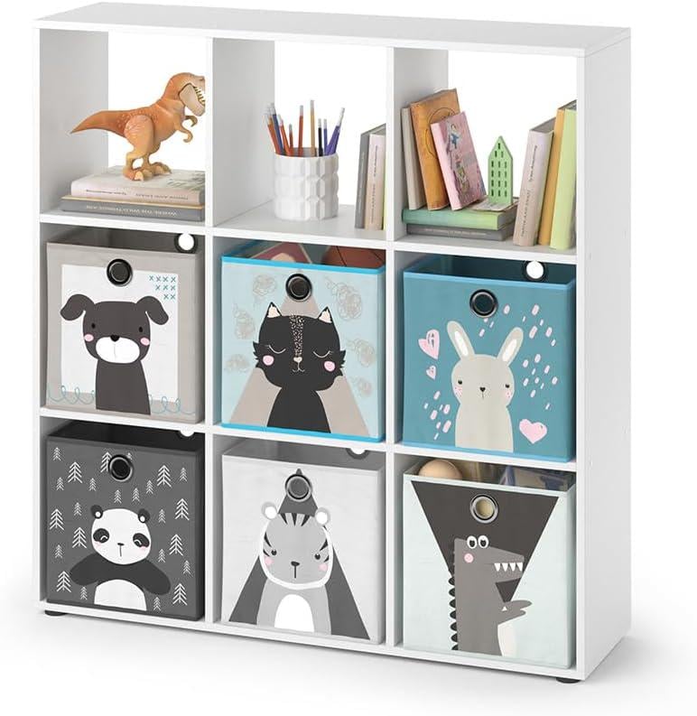 Детский стеллаж для игрушек и книг Smart kids на 9 ячеек Белый (MS820)