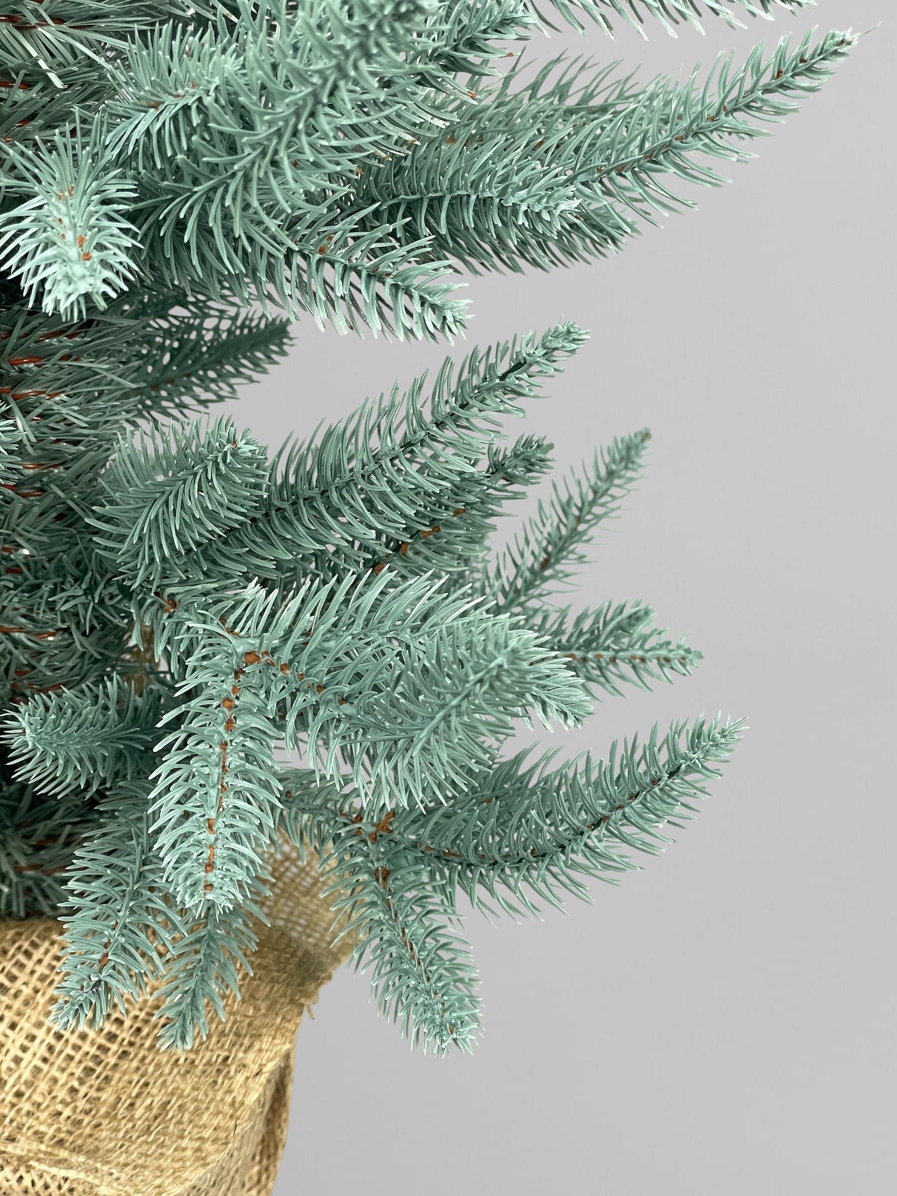 Искусственная елка литая Classic в горшке с мешковиной 70 см Голубой (Н01012) - фото 6 Искусственная елка литая Classic в горшке с мешковиной 70 см Голубой (Н01012) - фото 6