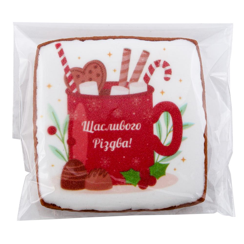 Пряник з принтом Крафт Печиво "Щасливого Різдва" 45 г