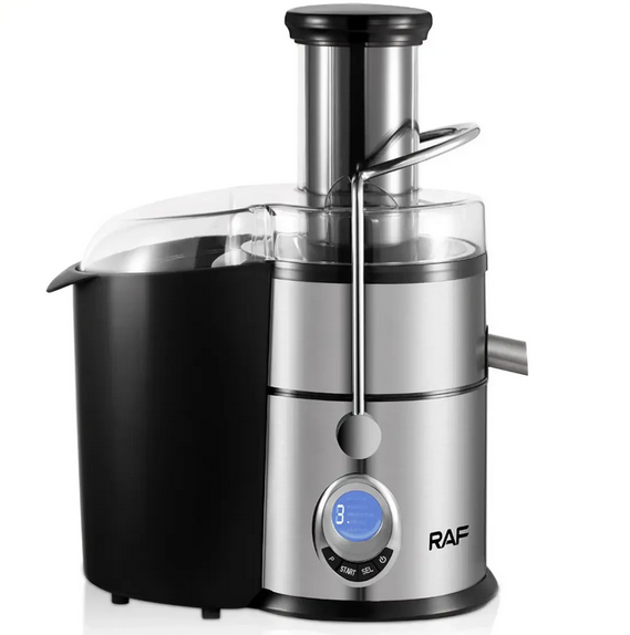 Соковыжималка RAF 800 Вт 5 скоростей/импульсный режим Серебряный (RAFR2868)