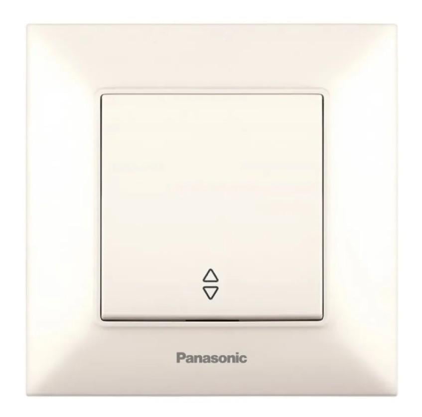 Вимикач одноклавішний прохідний Panasonic Arkedia Slim WNTC00032BG-UA Кремовий