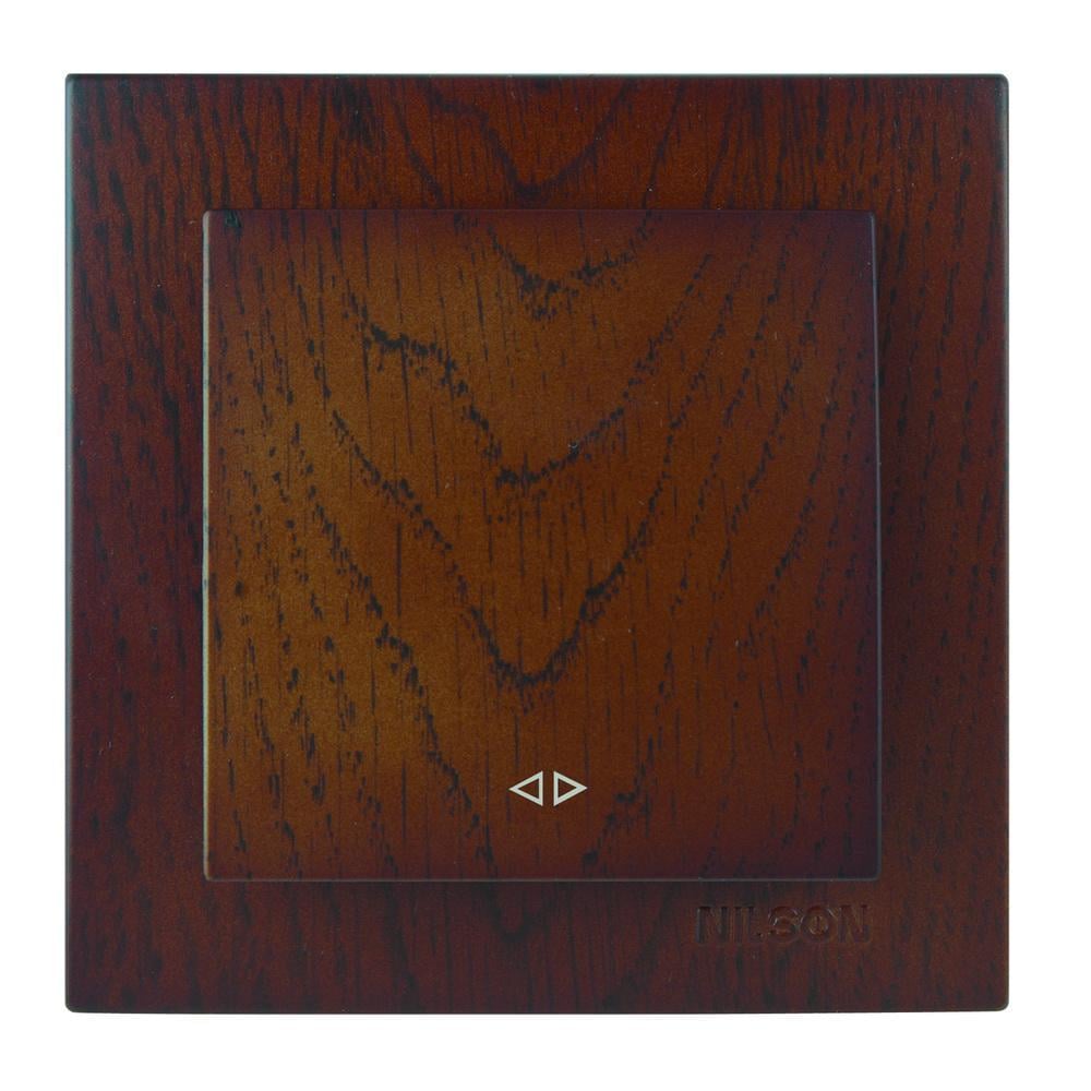 Вимикач одноклавішний Nilson Touran проміжний Горіх (24271010)