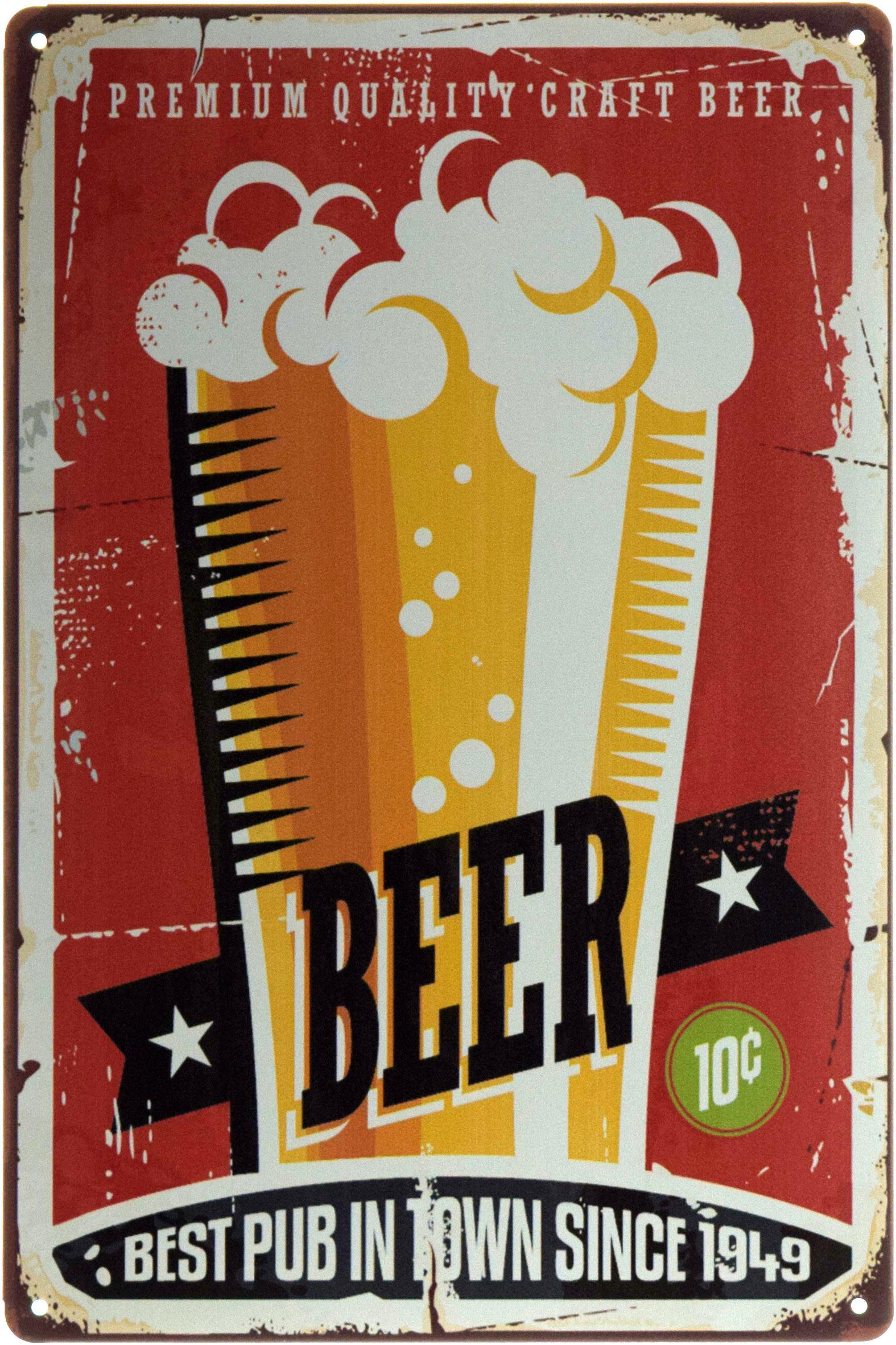 Табличка металева "Beer Premium Quality Craft Beer" 20x30 см (ms-103687)