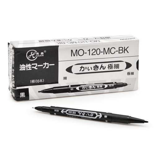 Маркер перманентный двухсторонний Stenson ST00852 Черный (14070127)