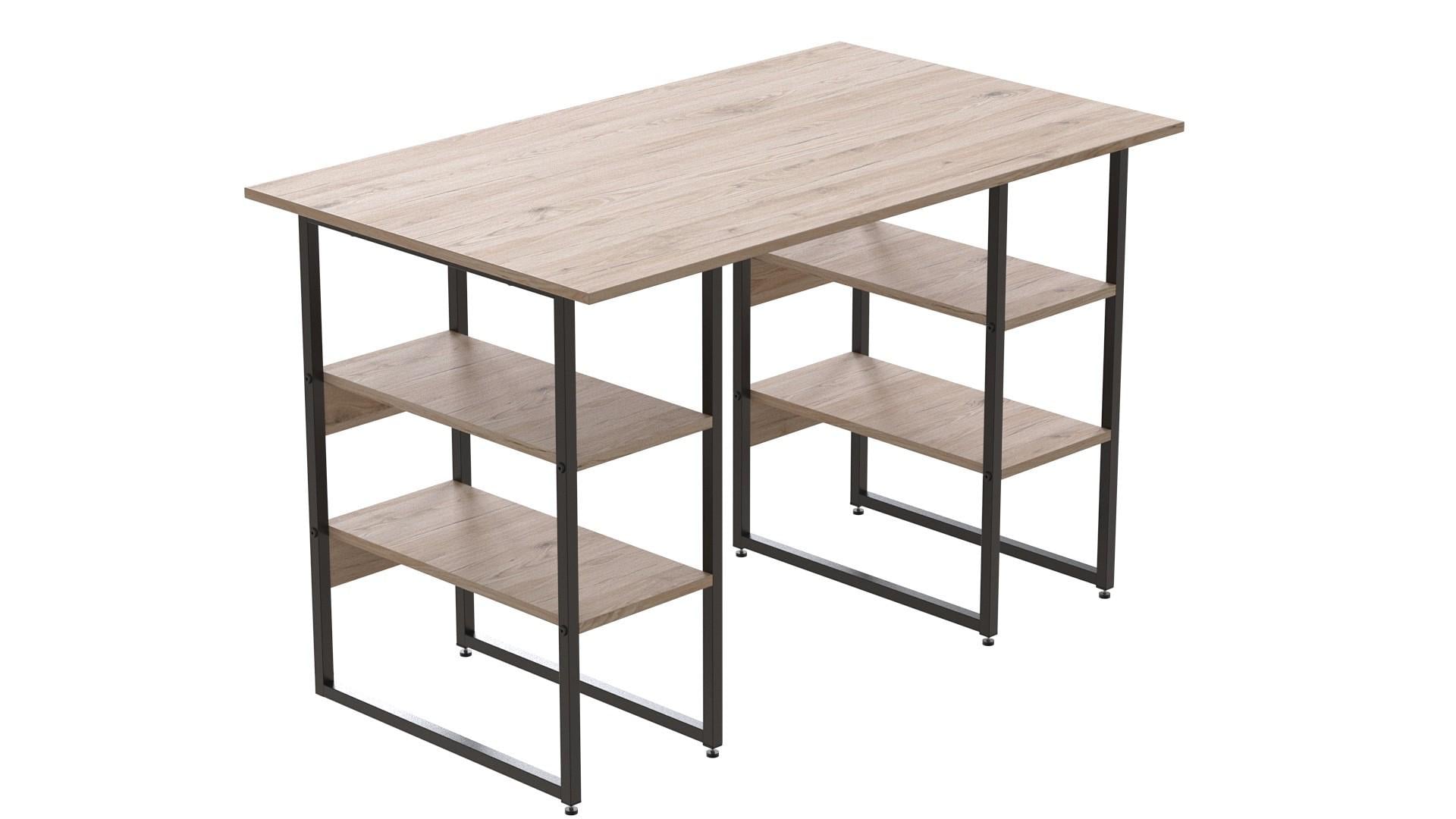 Комп'ютерний стіл Ferrum-decor Карен ДСП 16 мм 75x120x60 см Чорний/Дуб Сан-Маріно (FRD-102043)