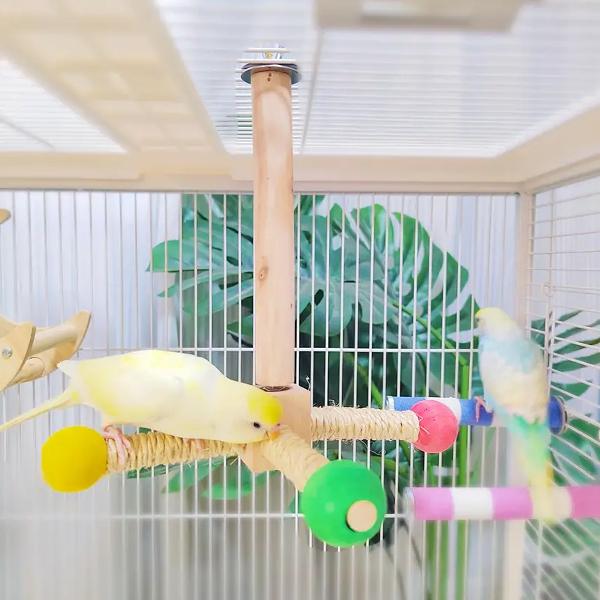 Игрушки для попугаев Качели вращающиеся из натурального дерева (J00175) - фото 2 Игрушки для попугаев Качели вращающиеся из натурального дерева (J00175) - фото 2