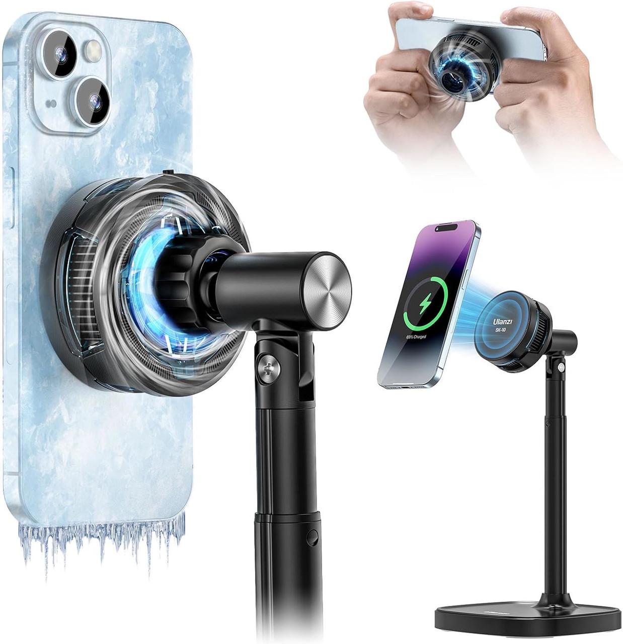 Подставка магнитная Ulanzi SK-10 MagSafe для iPhone беспроводная зарядка и охлаждение (2537151231) - фото 2 Подставка магнитная Ulanzi SK-10 MagSafe для iPhone беспроводная зарядка и охлаждение (2537151231) - фото 2