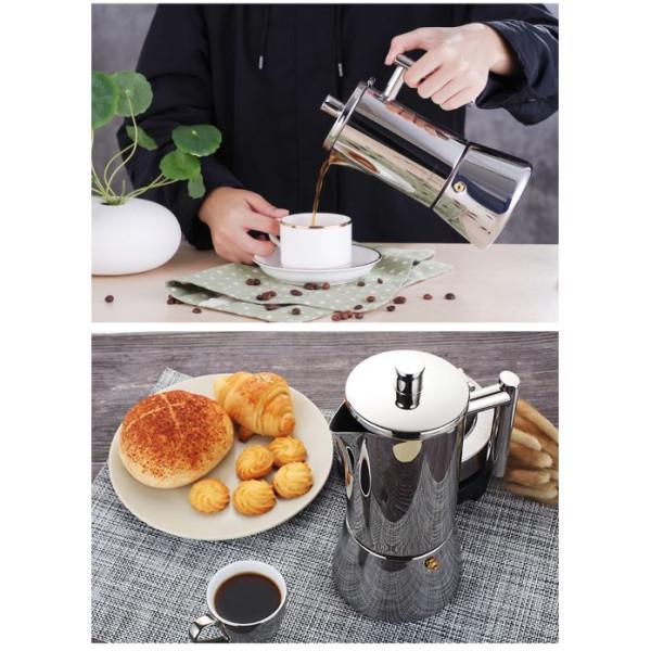 Гейзерная кофеварка Easyworkz diego moka pot из нержавеющей стали на 6 чашек (М10850302) - фото 3