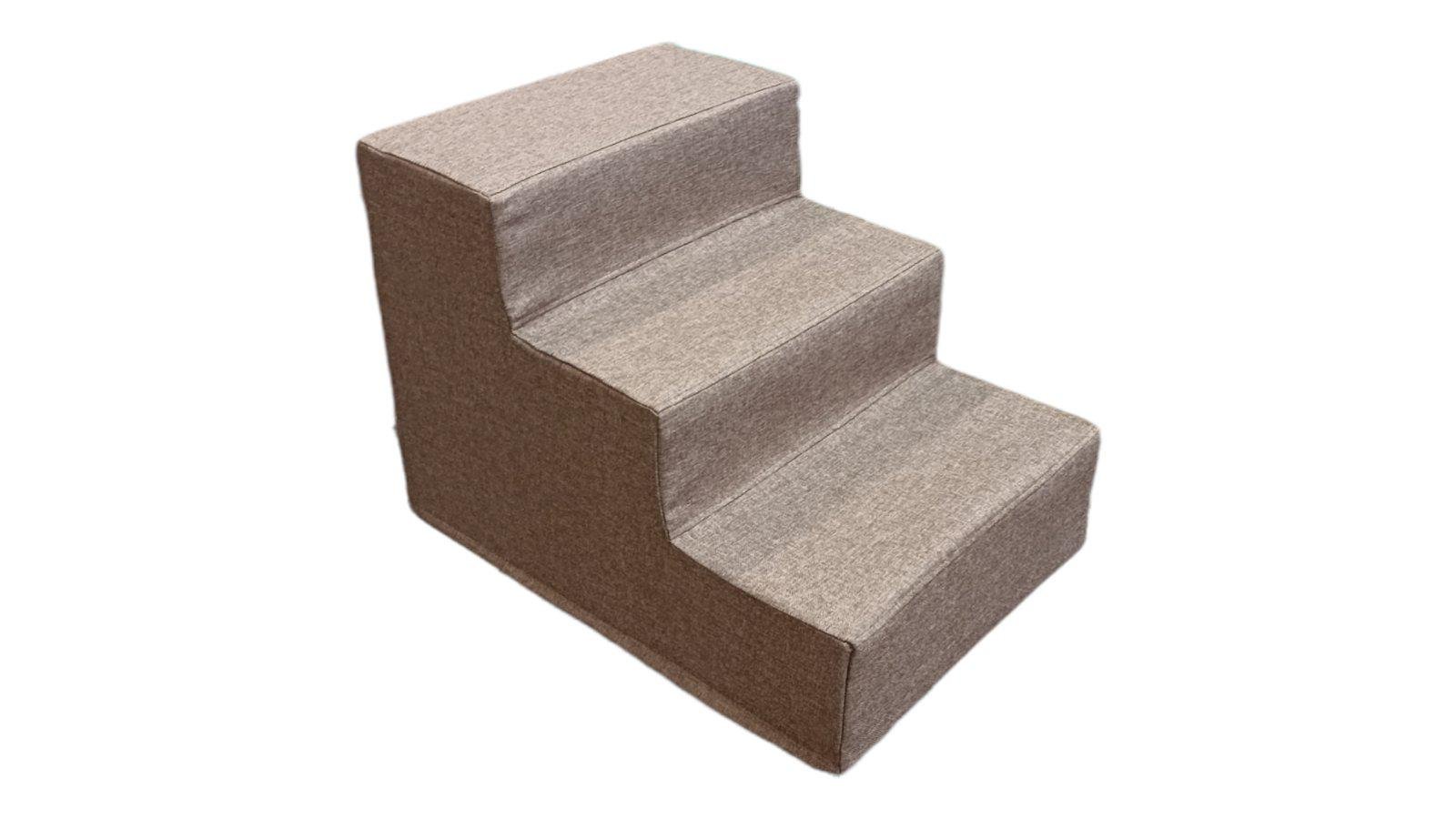 Сходинки для собак 36х35х50 см тканина Рогожка Світло-коричневий - фото 1