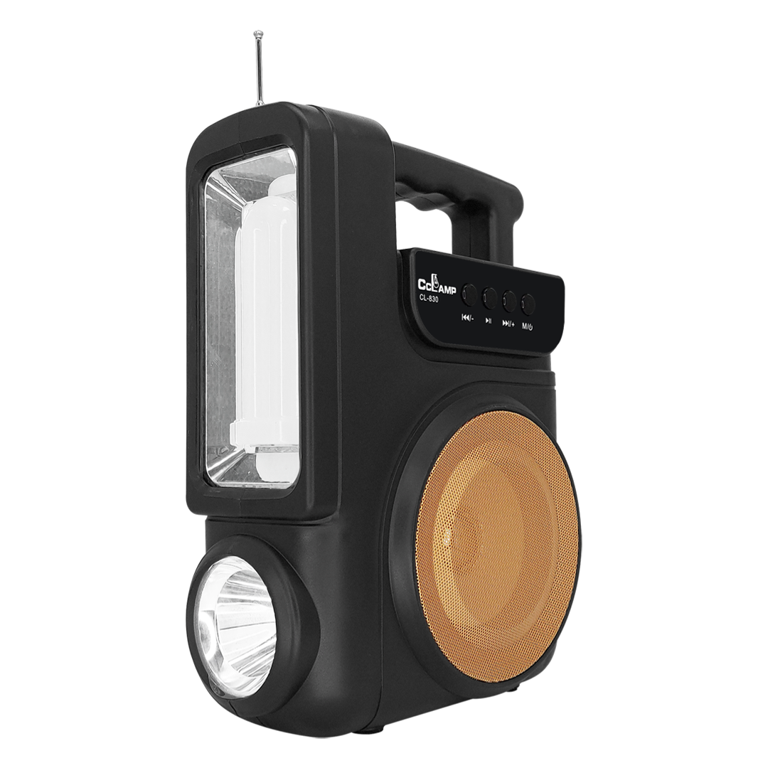Система освещения портативная CCLAMP CL-830 фонарь/LED лампа/солнечная панель FM Bluetooth (3_02434)