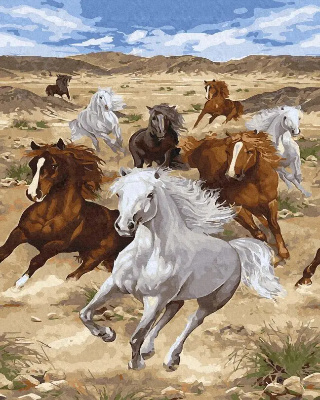 Картина по номерам Brushme Степные скакуны 40x50 см (BK-GX45738)