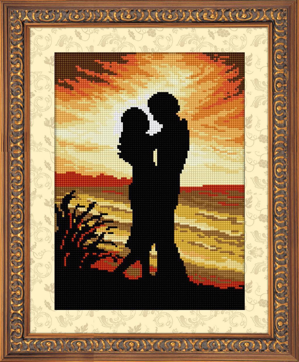 Алмазная мозаика Dream Art Двое на закате 26,5x33 см (DA.30046)