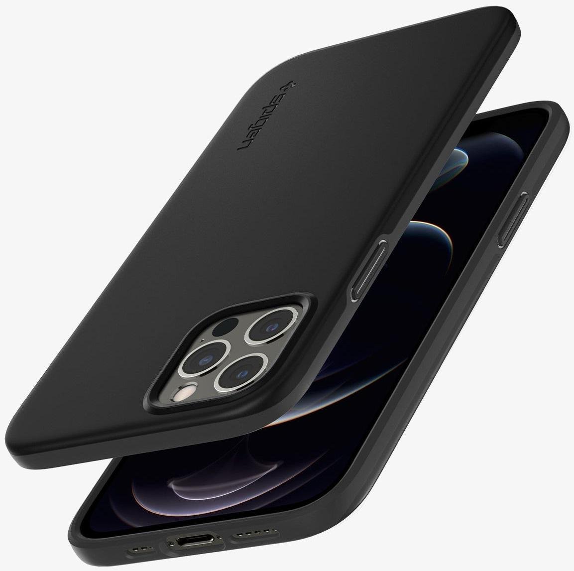 Чохол Spigen Thin Fit ACS01696 для Iphone 12/12 Pro (6.1") Black - фото 12 Чохол Spigen Thin Fit ACS01696 для Iphone 12/12 Pro (6.1") Black - фото 12