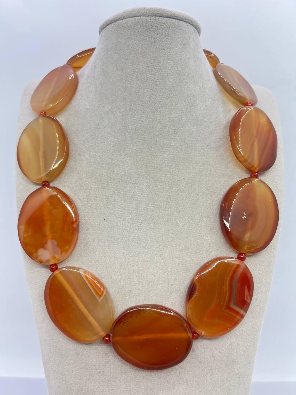 Бусы сердолик 48 см Коричневый (11411)