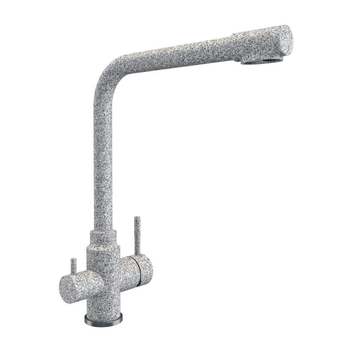 Смеситель для кухни под фильтр Platinum KT 8201/8626 двухрычажный Серый (PLTM-SP000033369)