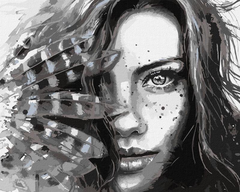 Картина по номерам Идейка КН4836 Выразительный взгляд 40х50 см (L065159)