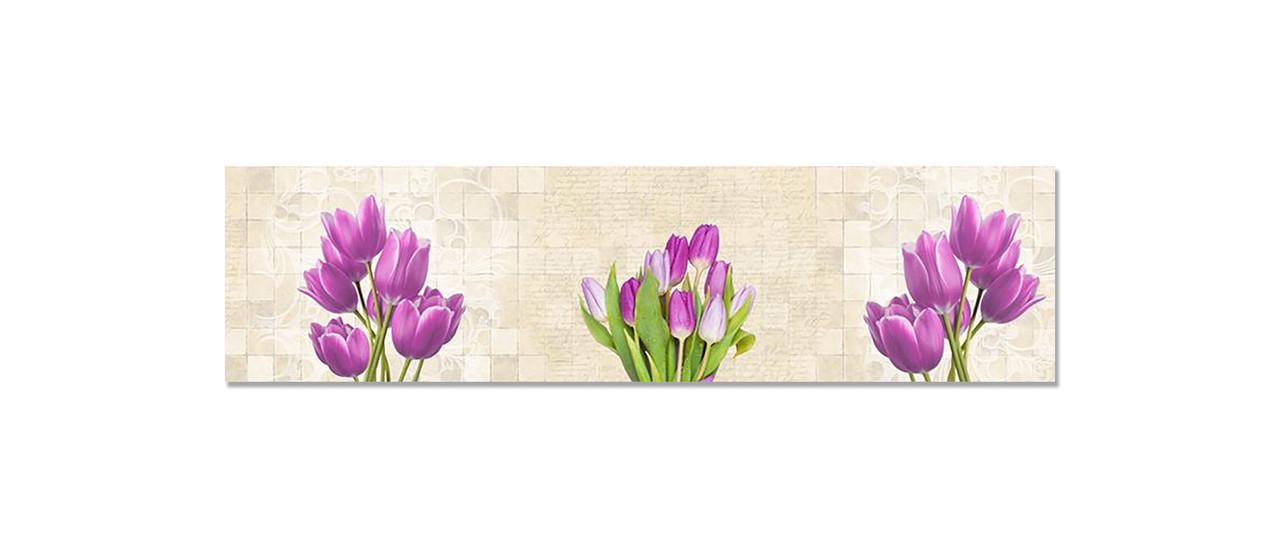 Наліпка вінілова на кухню Zatarga Тюльпани на плитці 650х2500 мм (1283915282) Наліпка вінілова на кухню Zatarga Тюльпани на плитці 650х2500 мм (1283915282)