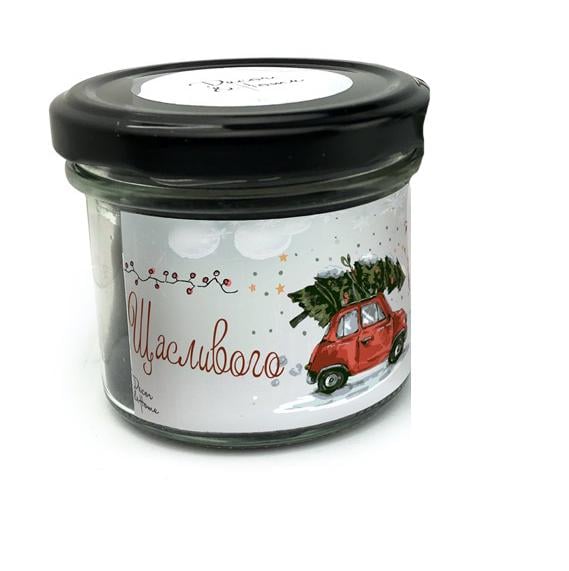 Свеча парафиновая в стеклянной баночке Счастливого Рождества 125 мл (хрс1250006у)