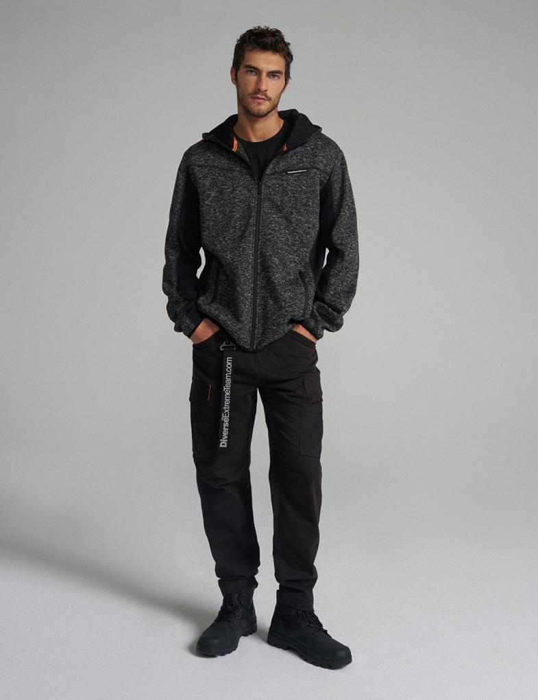 Толстовка чоловіча Diverse DKR CROSS 6 XL Чорний меланж (5905384065568) - фото 2