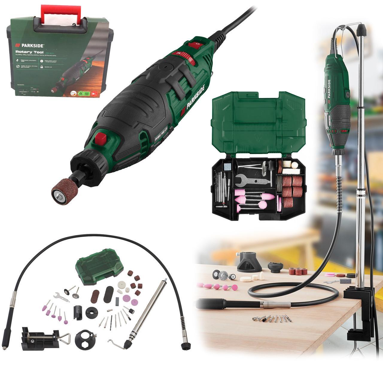 Гравер с гибким валом PARKSIDE PFBS 160 D3 стойка/кейс/набор насадок (PFBS 160 D3) - фото 4 Гравер с гибким валом PARKSIDE PFBS 160 D3 стойка/кейс/набор насадок (PFBS 160 D3) - фото 4