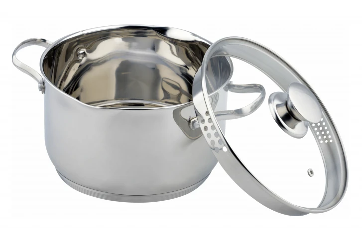 Кастрюля нержавеющая Con Brio с крышкой 18 см 2,7 л (CB-1117)