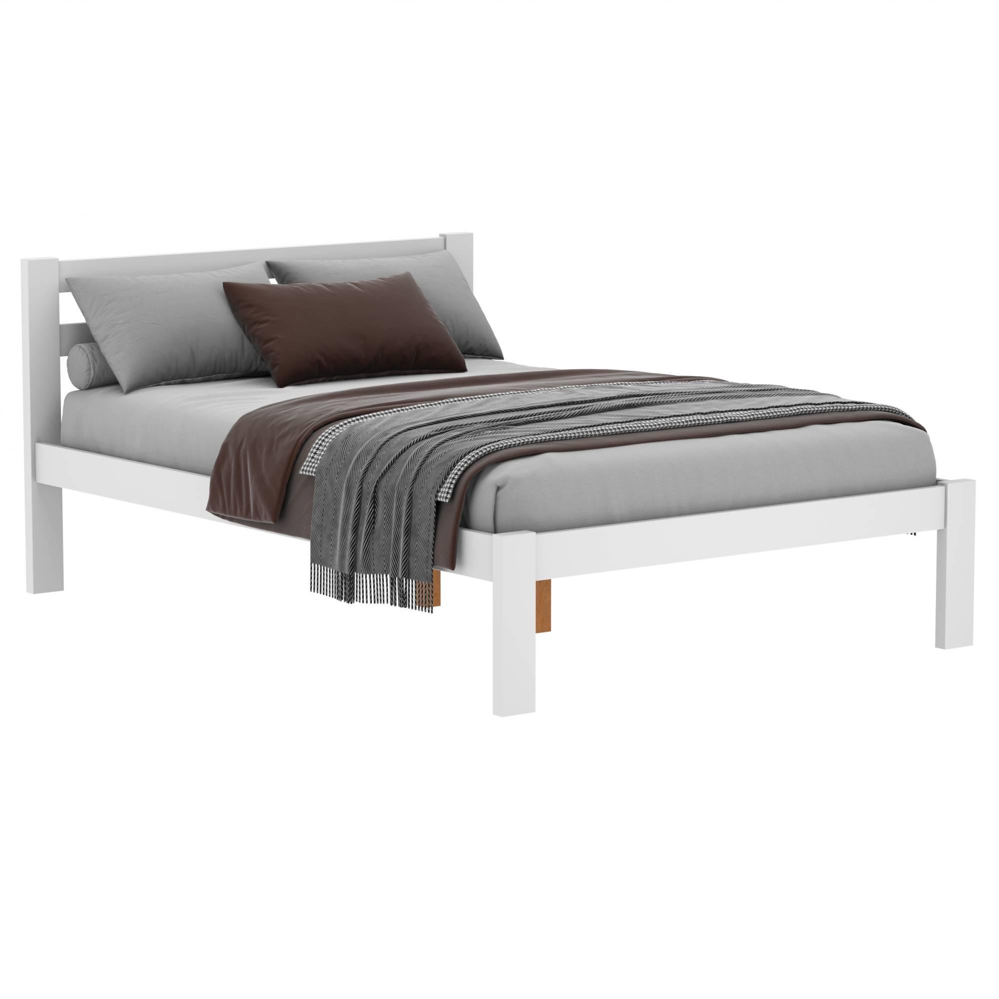 Кровать дерево Классик полуторная 120х200 см Белый (380268) - фото 1 Кровать дерево Классик полуторная 120х200 см Белый (380268) - фото 1