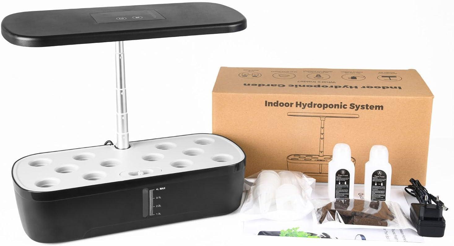 Система гідропонічного вирощування 12-місна GOLUMUP із регульованою висотою та світлодіодним контролем світла з автоматичним таймером 50 см Білий - фото 15