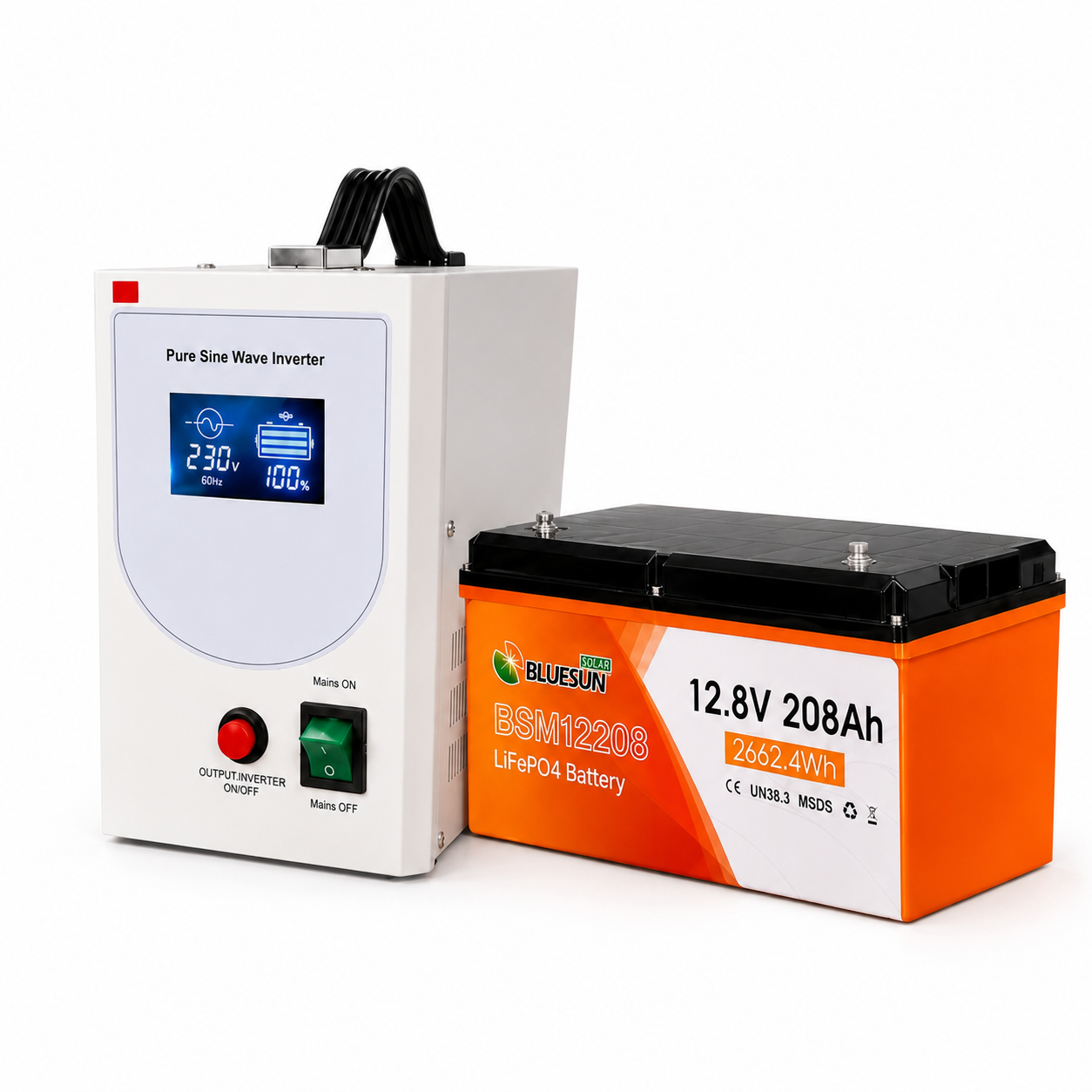 Комплект резервного живлення HB1812 1500 Вт з акумулятором GoGreen LiFePO4 120 Аг 12,8 В (37778084)