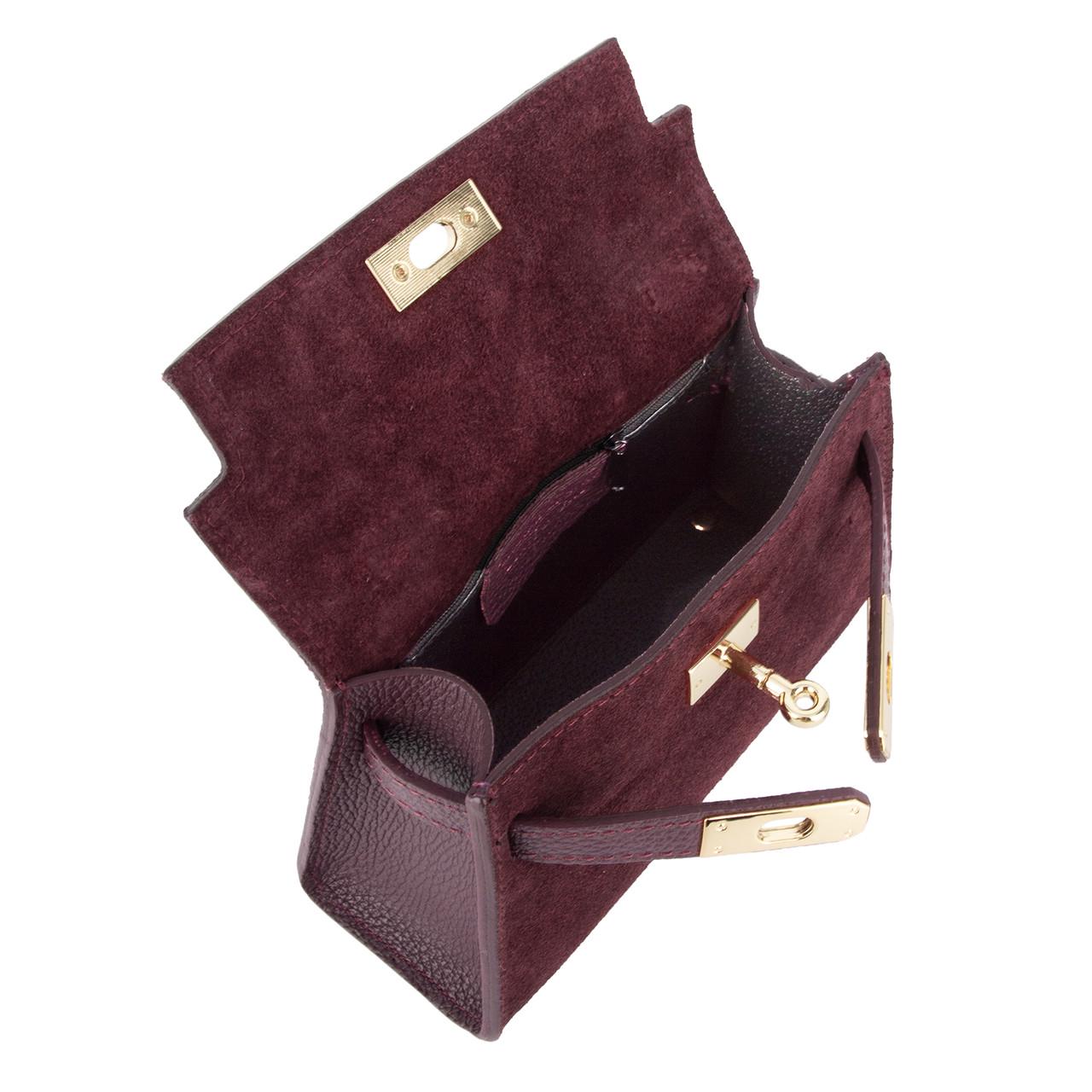 Сумка жіноча замшева Virginia Conti 04011 Бордовий (2765000326) - фото 5 Сумка жіноча замшева Virginia Conti 04011 Бордовий (2765000326) - фото 5