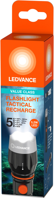 Ліхтар Ledvance Tactical 3W 300Lm 6500К 1500 mAh 153 мм (4099854175800) - фото 4