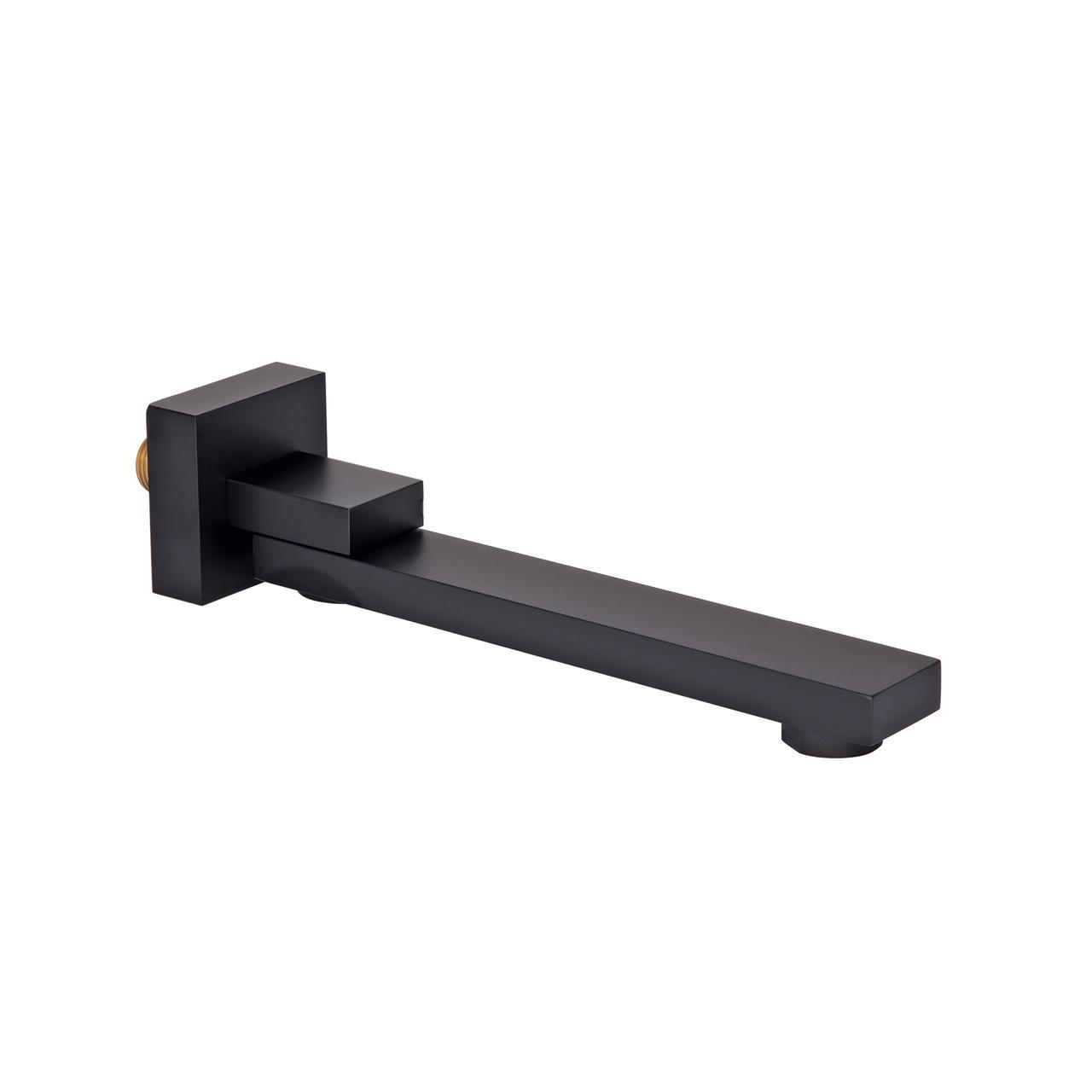 Излив для систем скрытого монтажа Qtap Vytok прямоугольный 200 мм Black Matt (QTVYT246BLM45937)