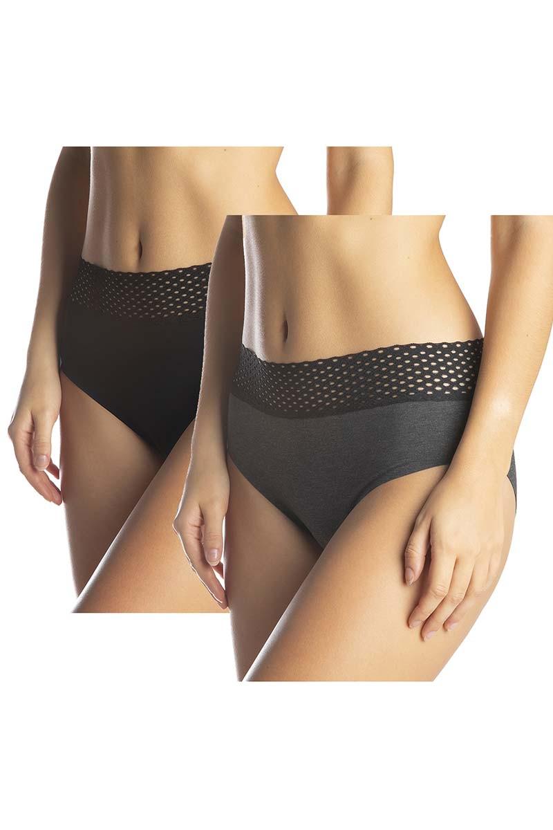 Трусики брифы Lama р. 46/L 2 шт. Черный/Серый (67424)