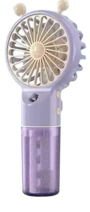 Вентилятор аккумуляторный MINI FAN 6618 с распылителем воды Фиолетовый