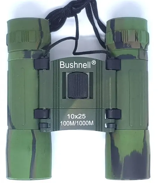 Бинокль портативный Bushnell Army 10х25 100/1000 м складной с чехлом (85d55122) - фото 2