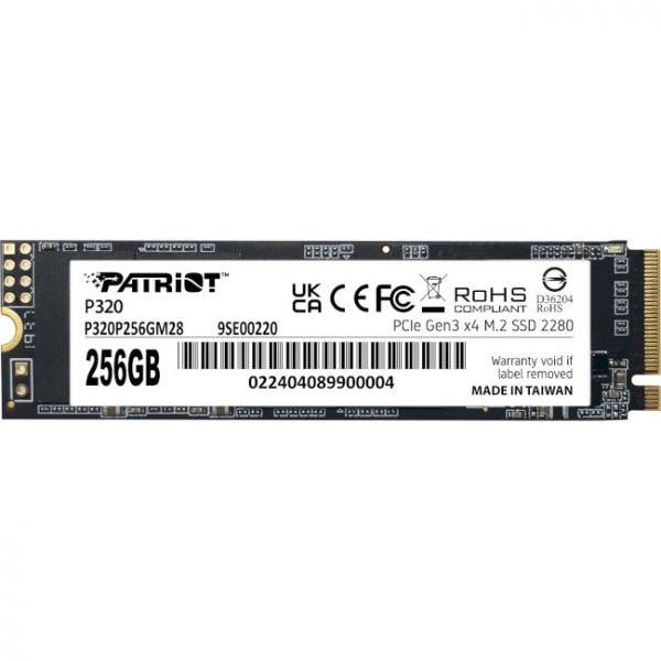 SSD-накопитель Patriot P320 256Gb M.2 2280 PCIe 3.0 x4 NVMe TLC (P320P256GM28)