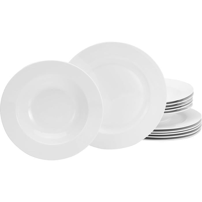 Набір тарілок Creatable Fleur Royal на 6 персон 12 пр. Білий (33497729)