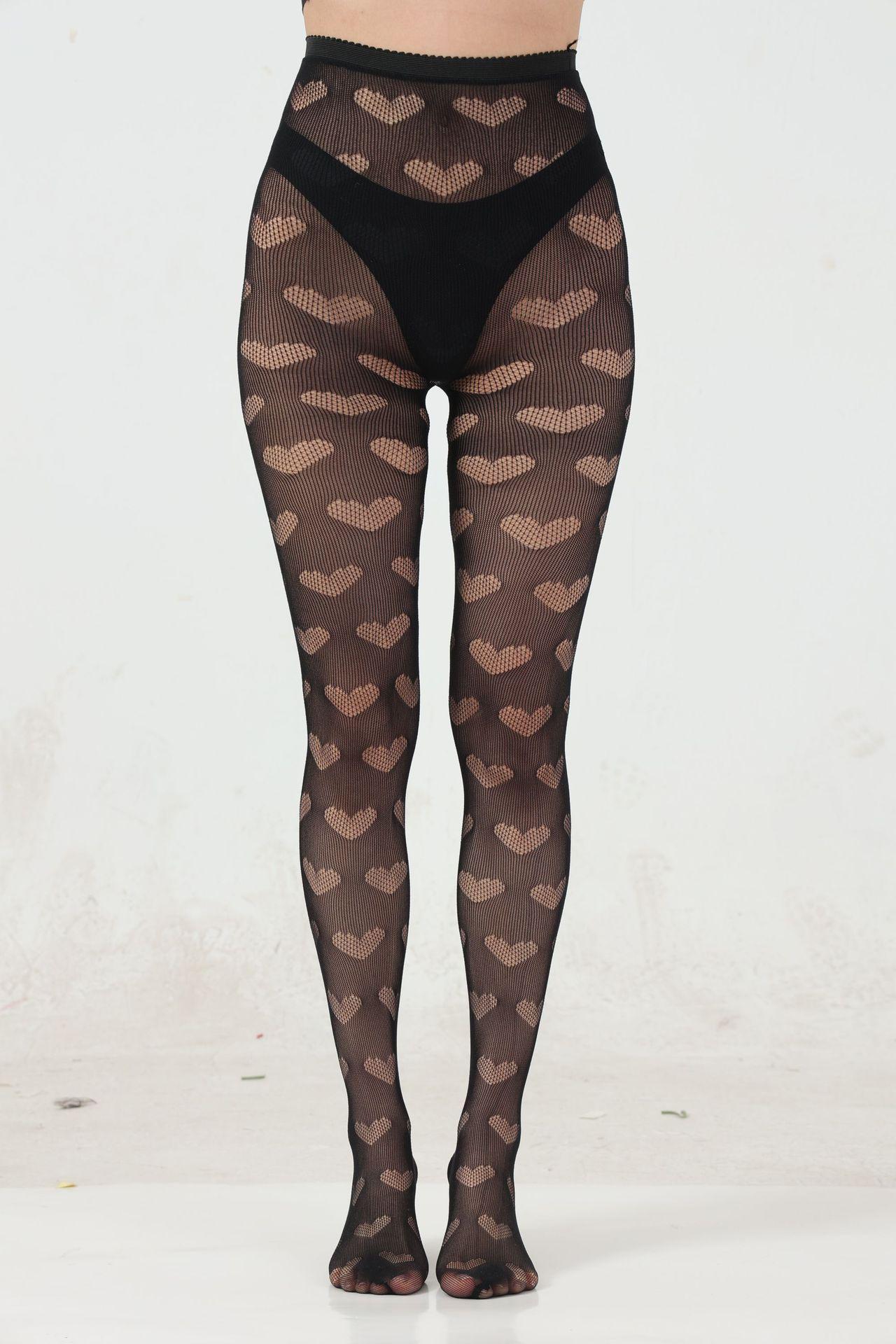 Колготки женские Сердечки в сетку One size Черный (К6093) - фото 8 Колготки женские Сердечки в сетку One size Черный (К6093) - фото 8