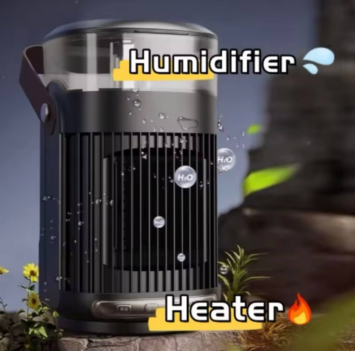 Обогреватель Healting Humidifier с увлажнителем воздуха и подсветкой 800 Вт (21767281) - фото 2