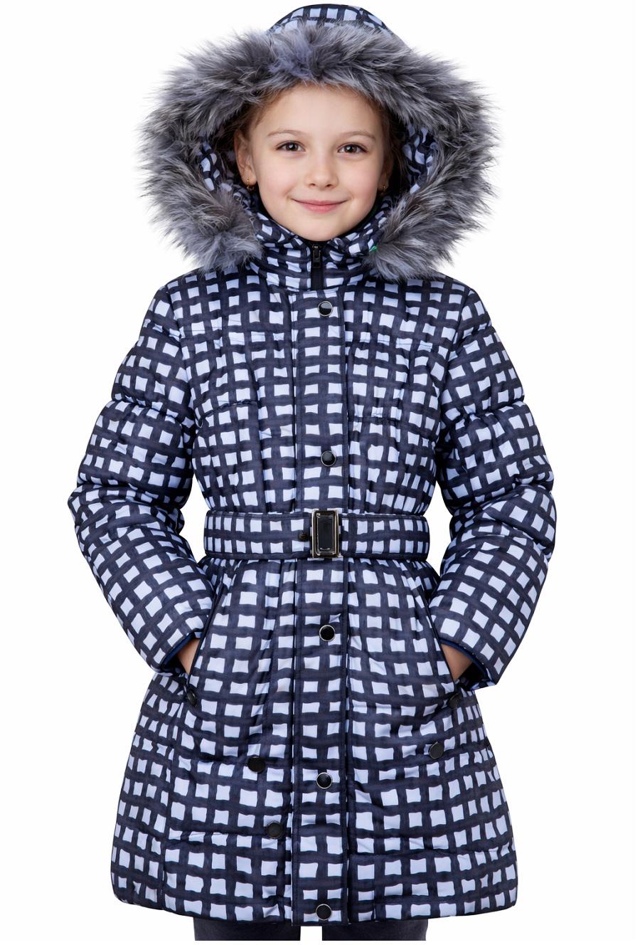Пальто для девочки Moonbox 2221 зимнее 146 см Синий (2304316277)