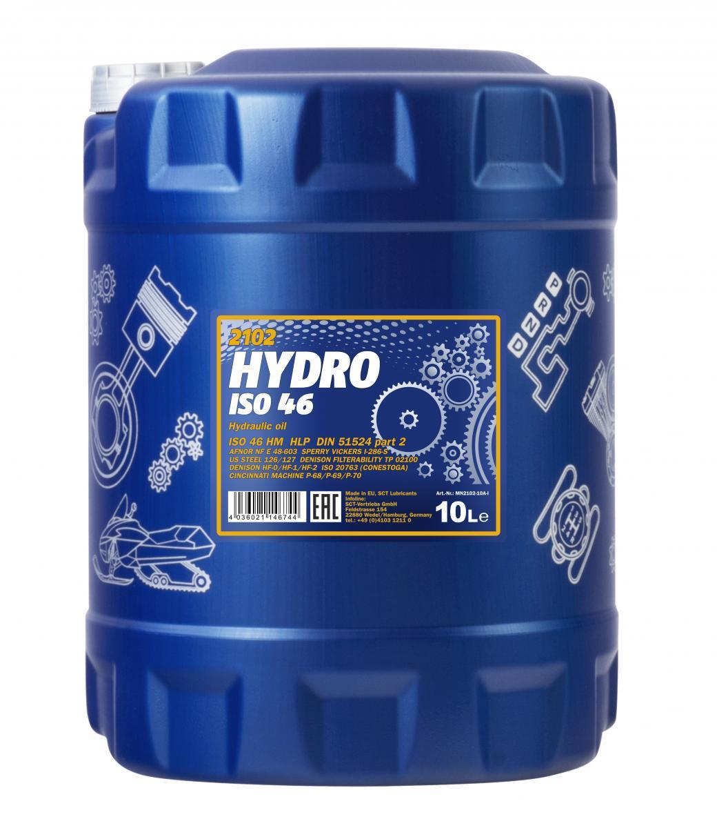 Масло гидравлическое Mannol 2102 HYDRO ISO 46 HLP 10 л (MN2102-10)