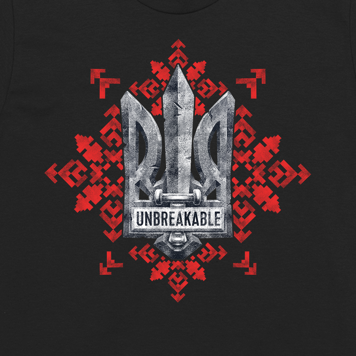 Футболка чоловіча патріотична Ufree з принтом "Unbreakable" XL Чорний (20054-2-XL) - фото 2